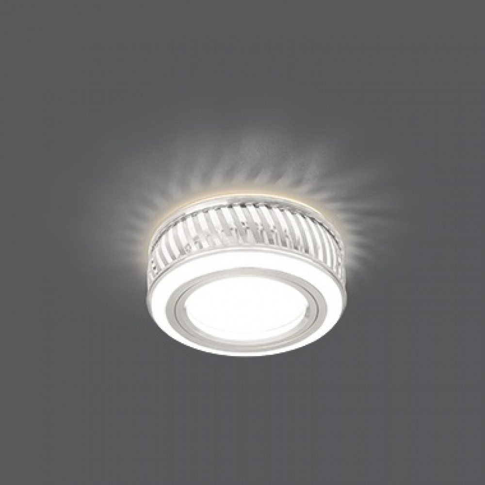 Gauss LED Լուսատու MR16 Backlight 3W 3000K Կլոր Սպիտակ/Սպիտակ  