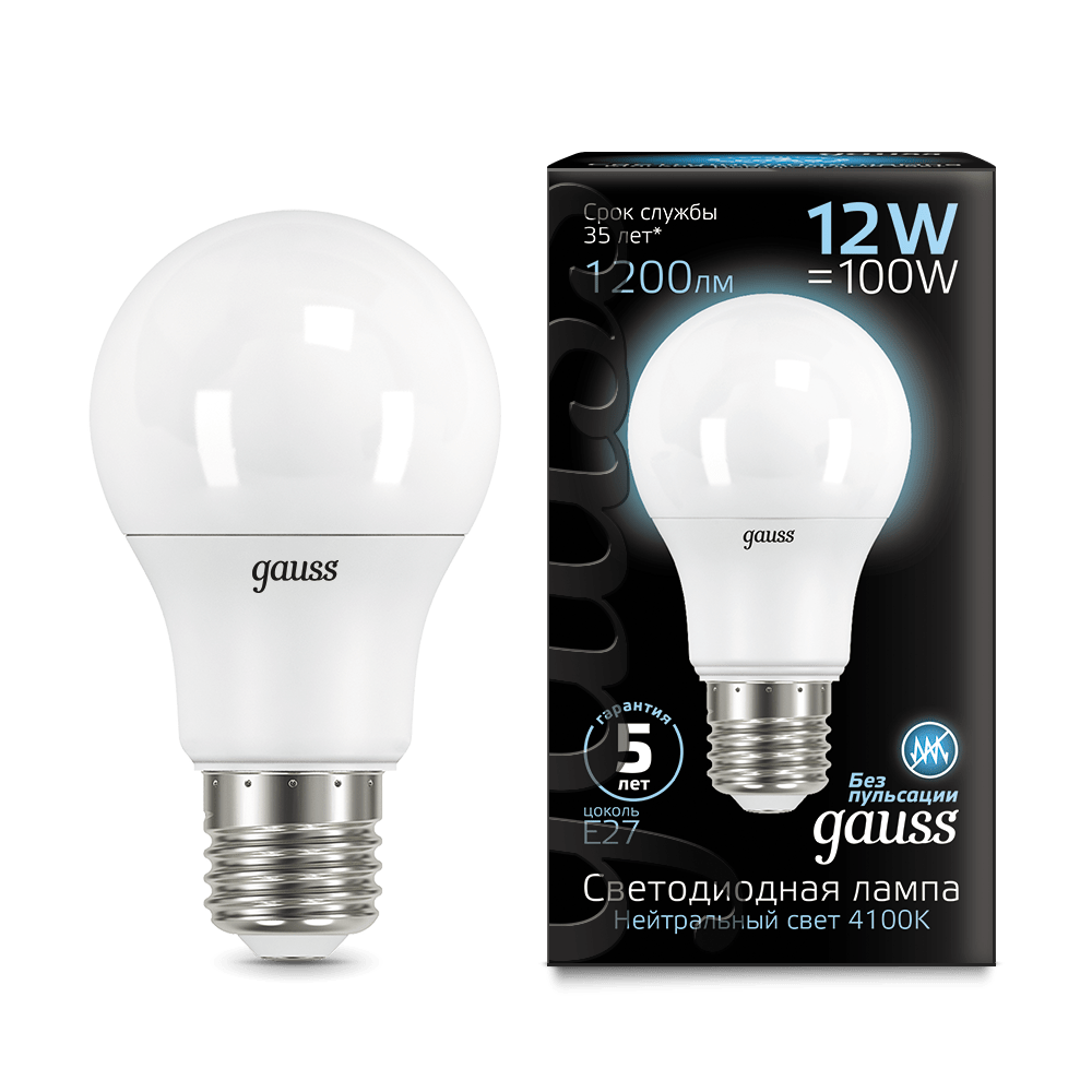 Gauss LED Լամպ E27 A60 12W 1200Lm 4100K 